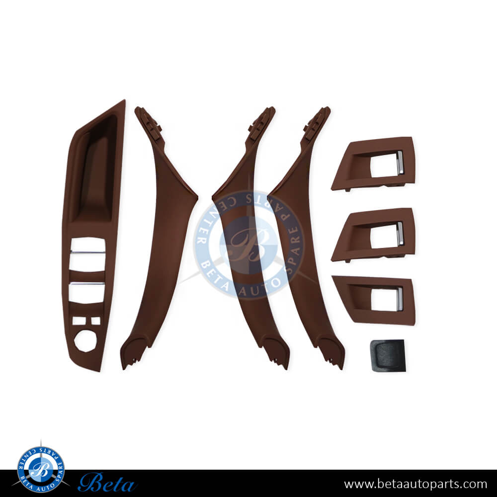 Door handle set brown for BMW 5 Series F10 2010-2016 models, Part Number 51417225859 / 51417225860 Door handle set brown for BMW 5 Series F10 2010-2016 models, Part Number 51417225859 / 51417225860
